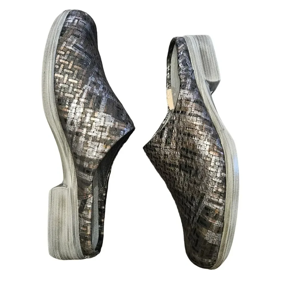 NAOT Lodos Slide Mule Women's Size 38/‎ US 7-7.5 Mixed Metallic Leather Slip On